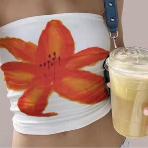 Flower tube top